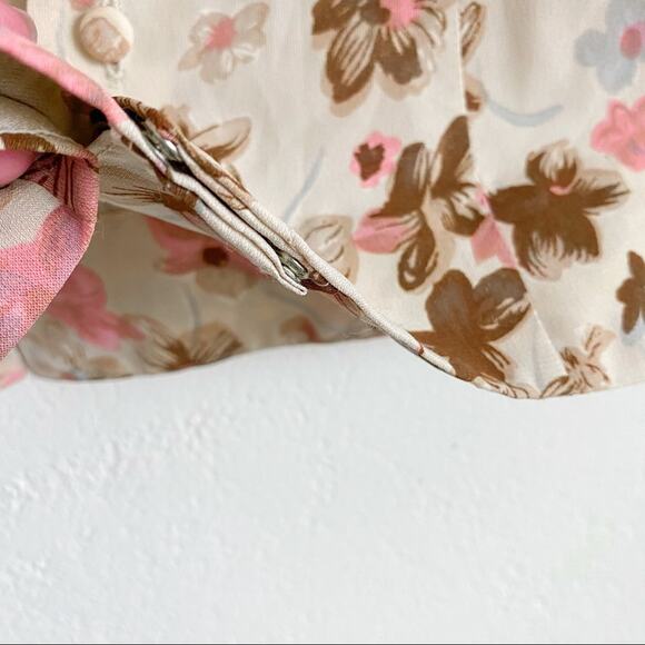 Mode de Paris Vintage Cropped Floral Top Size Small - Picture 10 of 11